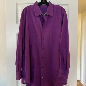 Robert Graham, 18.5 34/35 purple shirt